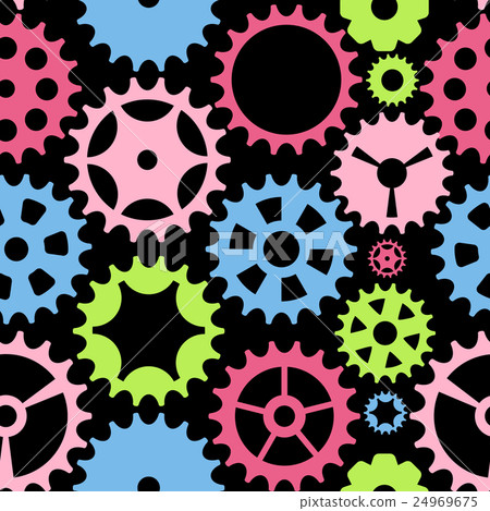 Machine Gear Wheel Cogwheel Seamless Pattern 24969675
