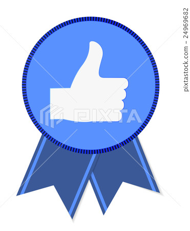 Thump Up Vector Sign Label. Vector Illustration 24969682