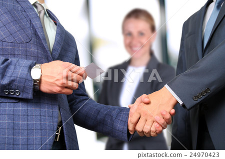 Successful business people shaking hands   24970423