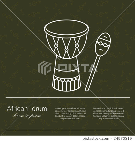 Vector logo African drum for religion and 24970519