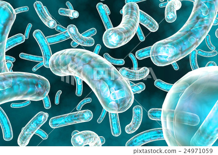 3D render virus cells. 3D render virus cells. 24971059
