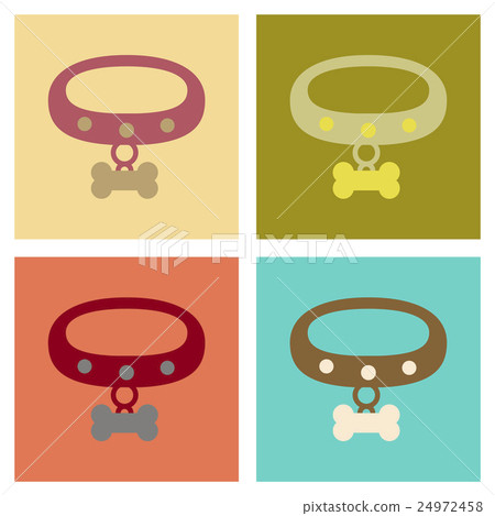 assembly flat icons dog collar assembly flat icons dog collar 24972458