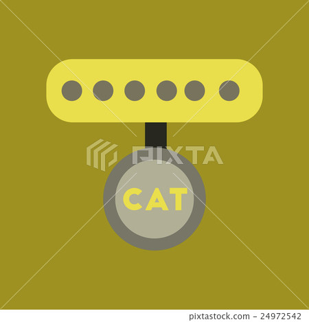 flat icon on background cat collar - Stock Illustration [24972542] - PIXTA