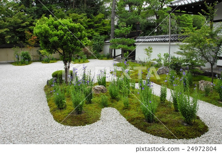 Ryusanji寺廟庭院視圖在京都 24972804