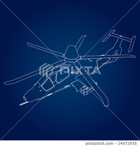 Linear Vector illustration of a military Linear Vector illustration of a military 24972938