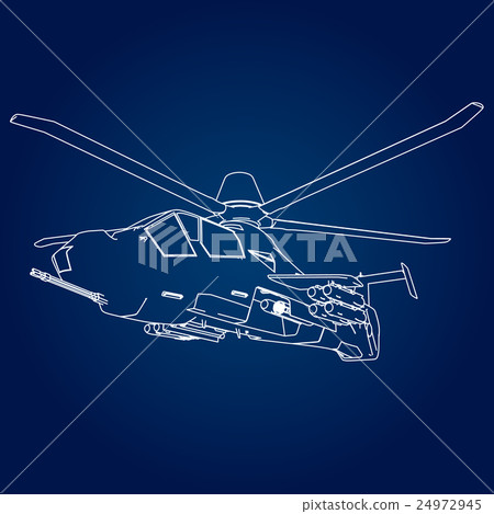 Linear Vector illustration of a military 24972945