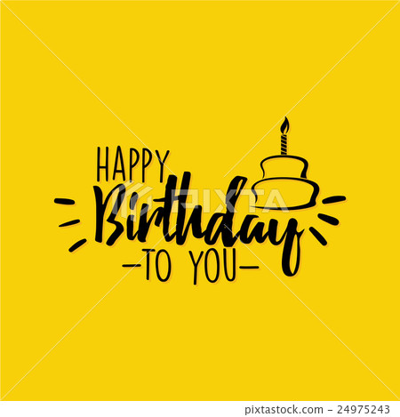 Happy Birthday label Happy Birthday label 24975243