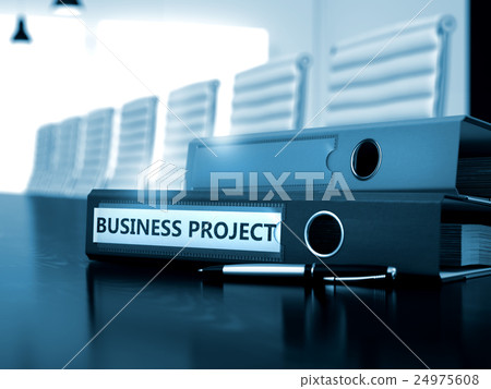 Business Project on Folder. Toned Image. 3D. Business Project on Folder. Toned Image. 3D. 24975608