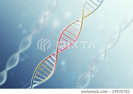 Concept of the infected, patient DNA structure on 24976782
