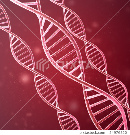 Concept of biochemistry with dna molecule. 3d 24976820