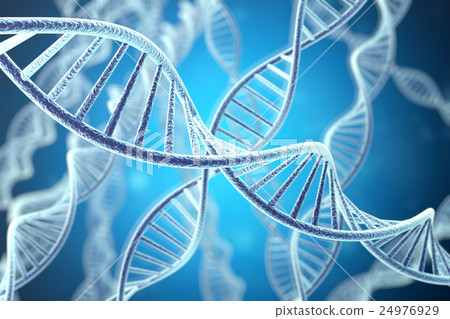 Concetp digital illustration DNA structure. 3d 24976929