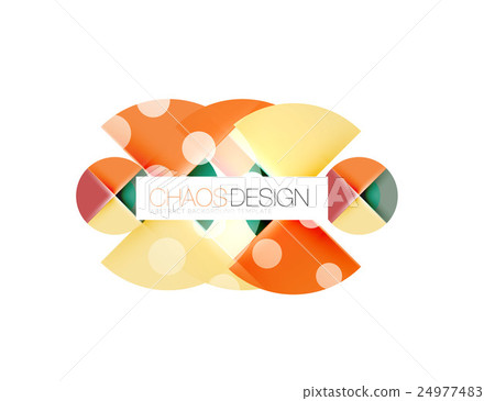 Round shapes, circle banner with sample text 24977483