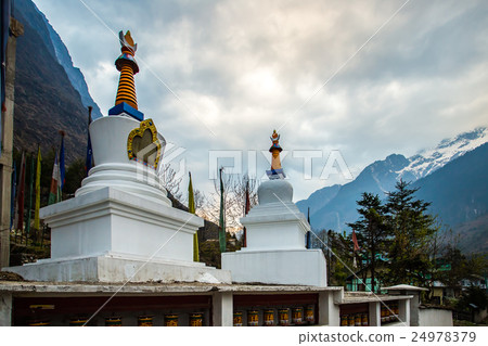 The stupa at Lachung Village, North Sikkim, India 24978379