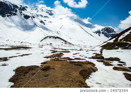 View of snow moutain in Sikkim, India 24978384