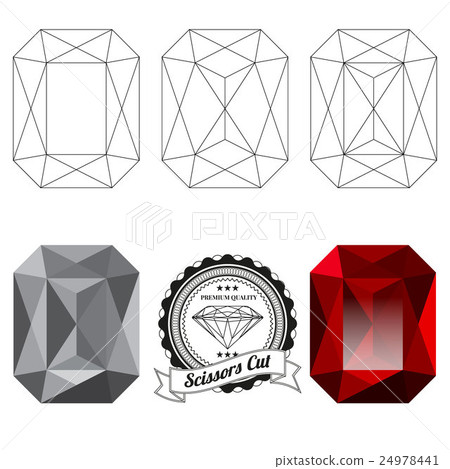 Set of scissors cut jewel views 24978441