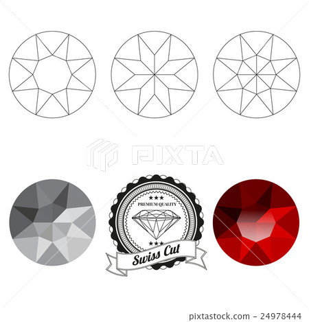 Set of swiss cut jewel views Set of swiss cut jewel views 24978444