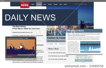 Media Journalism Global Daily News Content Concept 24980556