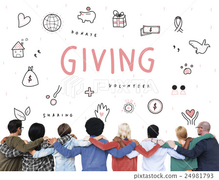 Giving Donations Charity Foundation Support Concept Giving Donations Charity Foundation Support Concept 24981793