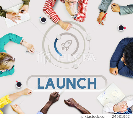 Start Up Business Rocket Ship Graphic Concept 24981962