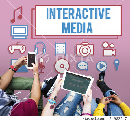 Interactive Media Gadget Electronics Technology Concept Interactive Media Gadget Electronics Technology Concept 24982347