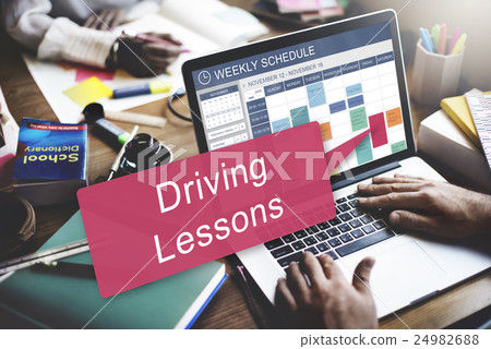 Driving Lessons Test Examination License Teaching Concept Driving Lessons Test Examination License Teaching Concept 24982688