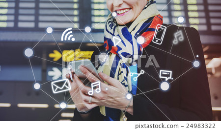 Social Networking Global Communications Technology Connection Concept 24983322