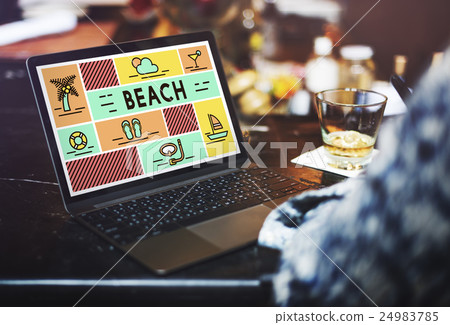 Beach Coast Ocean Sea Shore Summer Travel Concept 24983785