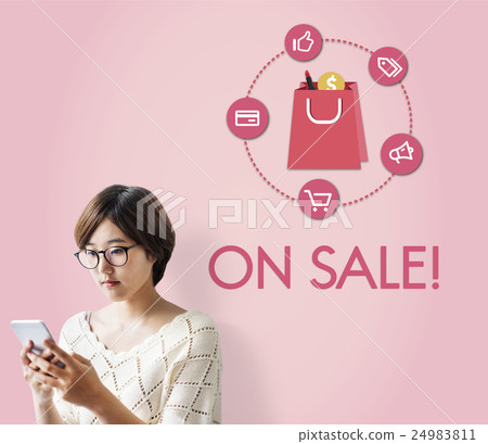 Shopping Online Buy Sale Shopahoslics Concept 24983811
