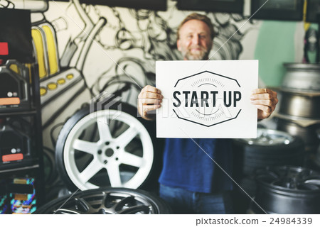 Garage Automotive Tuning Adjustment Startup Concept 24984339
