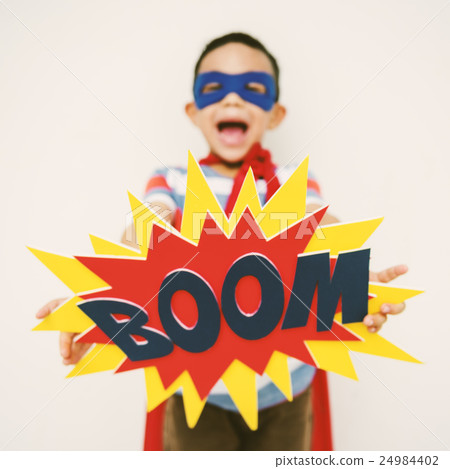Superhero Little Boy Imagination Freedom Happiness Concept 24984402