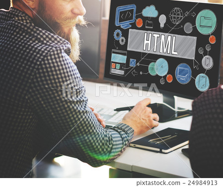 Homepage Domain HTML Web Design Concept 24984913