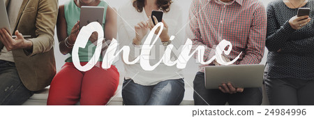 Online Communication Community Social Media Concept Online Communication Community Social Media Concept 24984996