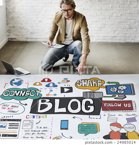 Blog Blogging Social Media Social Networking Online Concept Blog Blogging Social Media Social Networking Online Concept 24985014