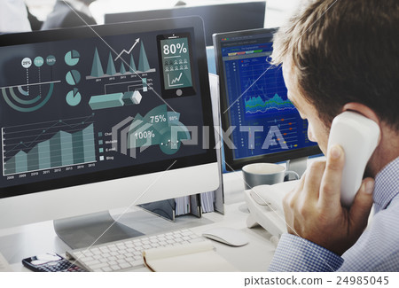Analytics Statistics Business Progress Analysis Concept 24985045