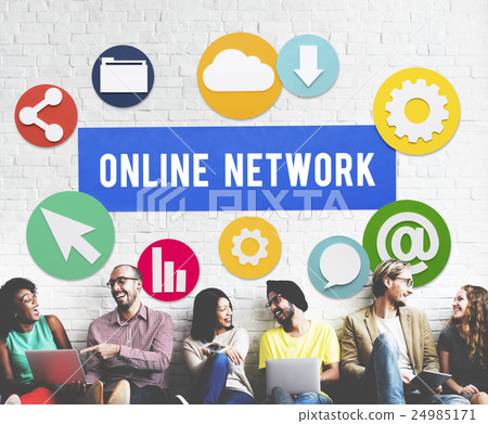 Online Network Connection Social Network Concept 24985171