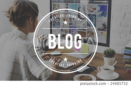 Blog Blogging Online Design Web Page Website Concept Blog Blogging Online Design Web Page Website Concept 24985732