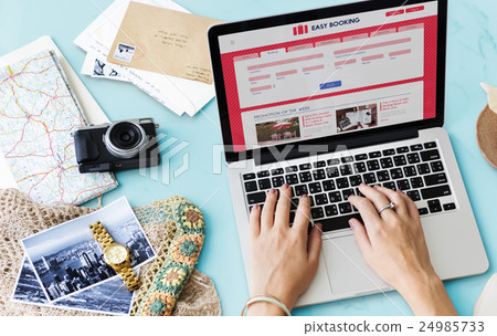 Online Flight Booking Camera Map Concept Online Flight Booking Camera Map Concept 24985733