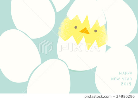 新年卡蓬鬆小雞 24986296