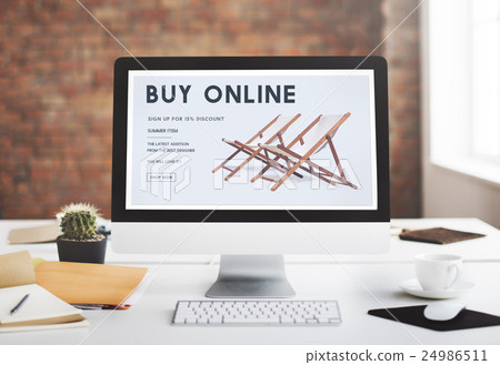 Shopping Online Shopaholics E-Commerce E-Shopping Concept 24986511