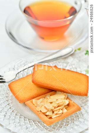 Black tea image. Served baked confectionery. 24986826