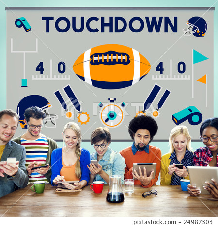 Touchdown American Football Rugby Game Concept 24987303