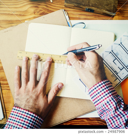 Ruler Graph Paper Workspace Concept 24987906