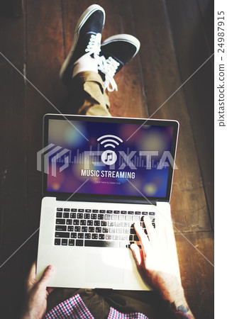 Music Streaming Media Entertainment Download Equalizer Concept 24987915