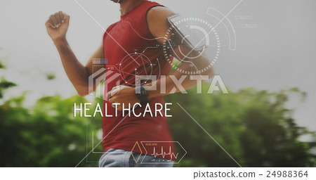 Health Fitness Healthcare Tracking Technology Concept 24988364
