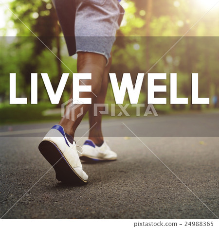 Live Well Wellbeing Healthy Life Concept 24988365