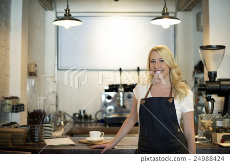 Barista Cafe Making Coffee Preparation Service Concept 24988424