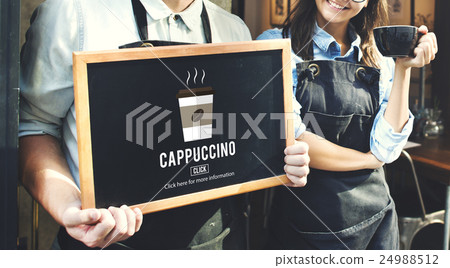 Cafe Coffee Culture Cappuccino Coffee Beans Concept 24988512