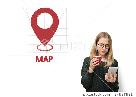 Navigation Location Mapping Destination Technology Graphic Concept 24988981