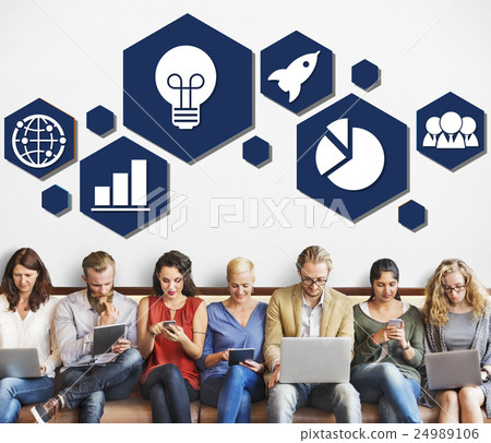 Global Business Strategy Planning Icon Concept 24989106