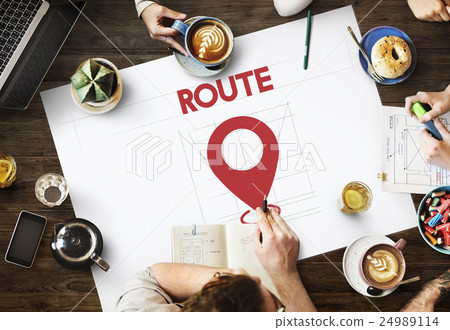 Navigation Location Mapping Destination Technology Graphic Concept 24989114